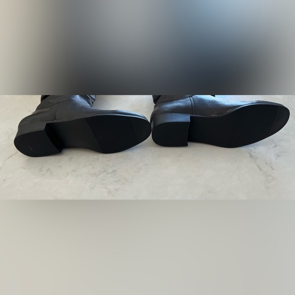 New Leather St. John Slouch Black Boots - Picture 6 of 7